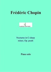 Nocturne in C-sharp minor piano sheet music cover
